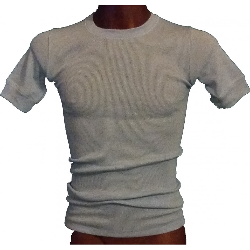 T-SHIRT GIRO COLLO A COSTINA IN MISTO LANA