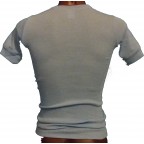T-SHIRT GIRO COLLO A COSTINA IN MISTO LANA