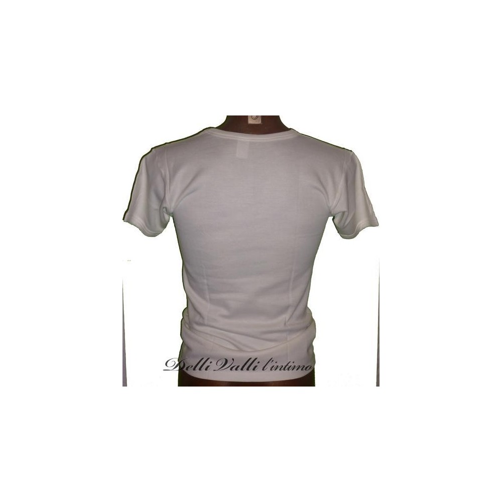 B&C Collection T-Shirt Donna Scollo A V Organica - Maglietta Ampia In Cotone (Nero, Taglia S)